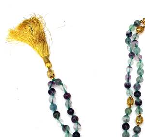 Collar Unisex de Cuentas Mala de 8mm con Nudos, Estilo Bohemio, Fluorita Arcoíris y Citrino, Tendencia 2023, con Certificado de Terceros, Curativo - Product Image 3