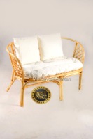 Furnitur Rotan Bambu Alami Terlaris di Indonesia, Set Sofa Rotan Luar Ruangan untuk Penggunaan di Taman, Ruang Tamu Dalam/Luar Ruangan, dan Hotel