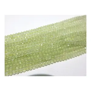 Perles de pierres précieuses rondes facettées en préhnite verte de conception nouvelle, pierres précieuses naturelles, 2,5 mm - Product Image 1