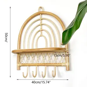 Rattan clothes hanger from Vietnam / Natural Handmade Rattan coat clothes hanger / Doll coat hook hanger Wholesale Home