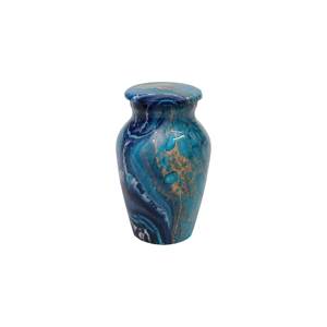 Small Tulip Blue Cremation Keepsake Urn <b>Funeral</b> <b>Supplies</b> and Burial Urn Small Keepsake Garden Urns for Human Ashes - Product Image 1