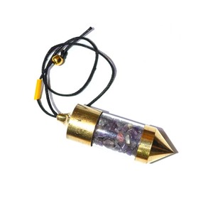 Buy Online Amethyst Open Able Chamber Pendulums : Amethyst Open Able Chamber Pendulums for Sale - Product Image 1