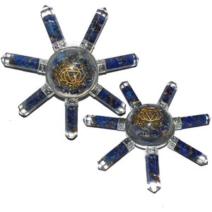 Lapislázuli curativo de piedra Natural artesanal, generador de energía de orgona de tres ojos, lapislázuli curativo - Product Image 1