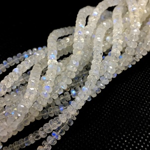 Haute qualité 4mm naturel arc-en-ciel pierre de lune Rondelle forme perles taillées à facettes pierres précieuses en vrac pour la fabrication de colliers de bijoux - Product Image 6