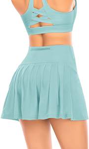 Falda de tenis de Chenille bordada, ropa atlética para mujer, vestido de tenis con bolsillo lateral trasero - Product Image 5