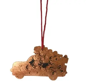 Decoración de árbol de Navidad en miniatura para coche, adorno colgante de METAL y cobre en forma de coche de alta calidad - Product Image 1