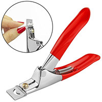 Coupe-ongles en acrylique en forme de U Coupeur en acier inoxydable et coupe-ongles pour l'art des ongles artificiels sur les doigts
