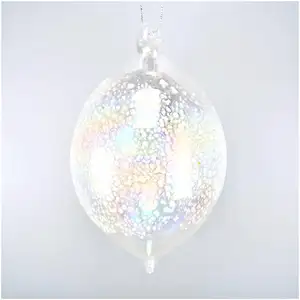 Kerst Decoratie Clear Glas Twee Punten Drop Ornament