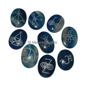 Ensemble de pierres pour fengshui, en Onyx bleu marine, Karuna Reiki - Product Image 1