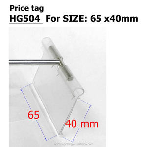 Portaetiquetas de PVC Transparente y Duradero para Exhibición en Supermercados, para Etiquetas de 65 mm x 40 mm - Product Image 4