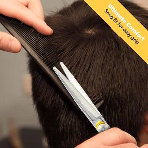 Professional Stainless Steel Barber <b>Hair</b> <b>Cutting</b> <b>Scissors</b> with Sharp Razor Edge Blade Fixed Finger Rest Durable Shears <b>for</b> Salon - Product Image 3