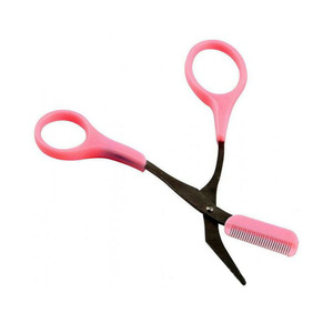 Tijeras para cejas de acero inoxidable de calidad superior, diseño duradero, logotipo personalizado, tijeras de belleza de plástico personalizadas - Product Image 1