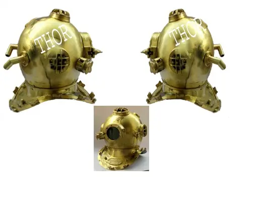 Antique Diving Helmet Maritime US Navy Mark V Antique Brass Scuba Marine Diving Divers Helmet