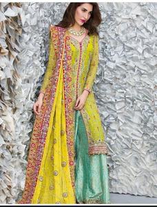 Kurta chic avec palazzo de brocart pour robe de mariage et de fête avec broderie Zardozi 2025 tenue traditionnelle élégante - Product Image 2