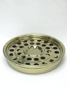 Comunión de vajilla de acero inoxidable bandeja y disco de oro - Product Image 2