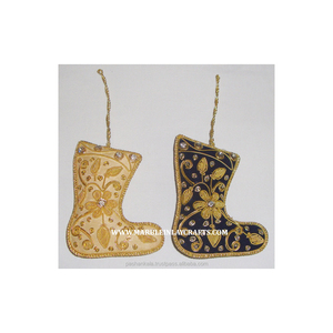 เครื่องประดับแขวนคริสต์มาสปักลาย zari ทำมือ - Product Image 1