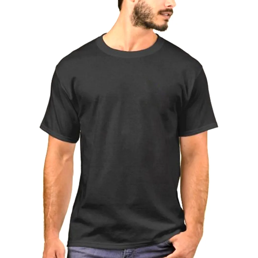 100% Cotton Wholesale Cheapest Solid Blank Black Tshirt Cheap Price