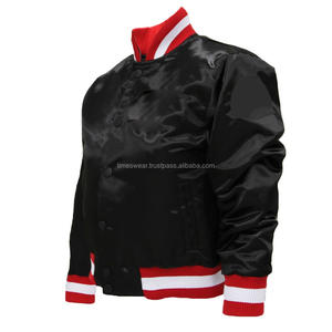 Veste en satin de baseball universitaire de haute qualité pour hommes hiver respirant grande taille avec décoration de bouton - Product Image 2