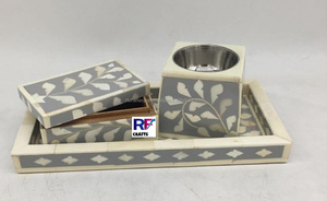 Quemador de incienso de madera hecho a mano de la mejor calidad y caja de bandeja hermosa incrustación de hueso y incrustación de nácar tamaño personalizado para uso doméstico - Product Image 5