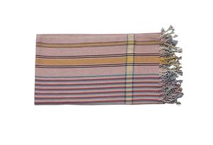 Toalla Kikoy moderna de algodón 100% de alta calidad con patrón de rayas teñidas de hilo tela de rizo súper absorbente y de secado rápido para uso en la playa - Product Image 5