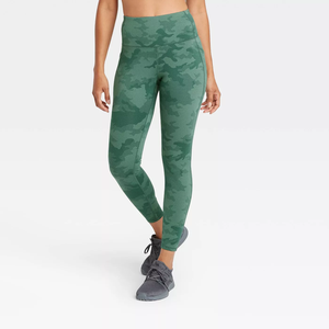 Wholesale Best Selling 100% Top Good Quality Custom logo Printed Two Piece Women <b>Leggings</b> And Bra Sets - Product Image 1