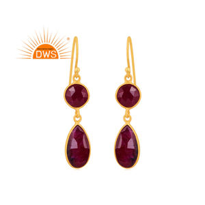 Pendiente colgante de piedras preciosas de rubí Natural de Plata de Ley 925 para mujer, joyería para mujer, regalo para ella - Product Image 1