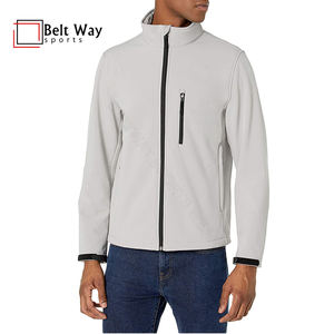 Chaqueta de invierno de concha blanda para exteriores para hombre, resistente al viento, impermeable, transpirable, con cierre de cremallera, estilo informal, servicio OEM disponible - Product Image 2