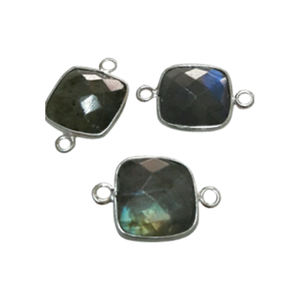 Exportateur de connecteurs en argent sterling pour pierres précieuses, cabochons en verre de forme ronde, carrée et en forme de cœur - Product Image 1