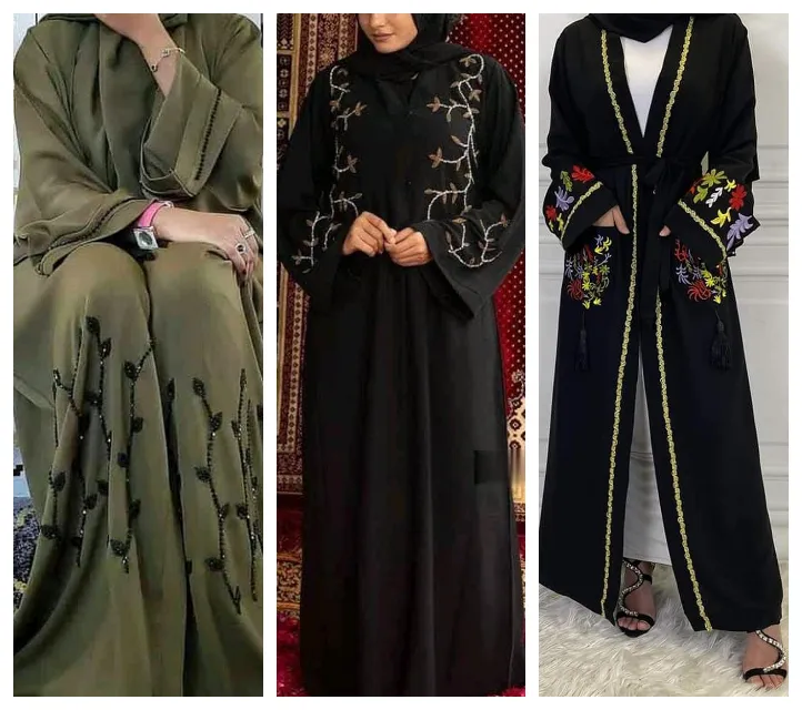 Moslim Vrouwen Abaya Etnische Kleding Wordt Modest Traditionele Slijtage Kristal Werk Abaya Op Groothandel Hoeveelheid Hot Koop