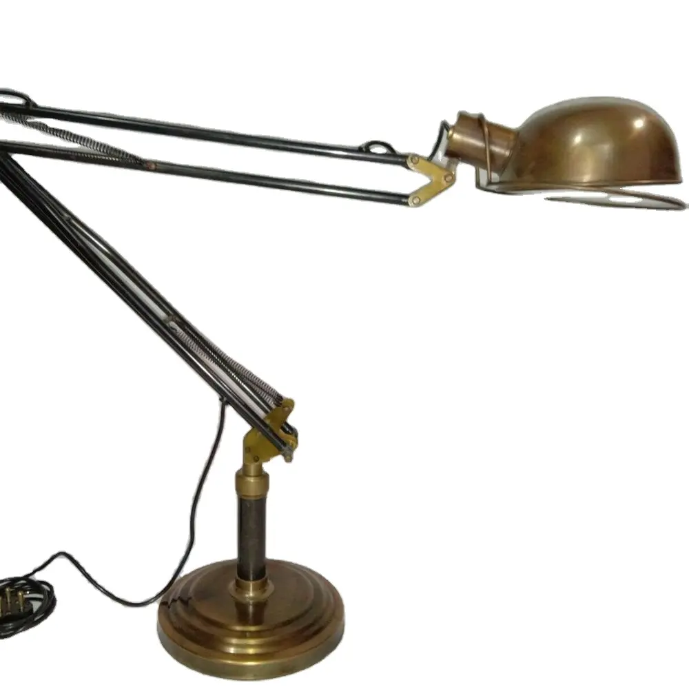 Lampe électrique pour travaux de table ajustables, finition en laiton, nouveau modèle