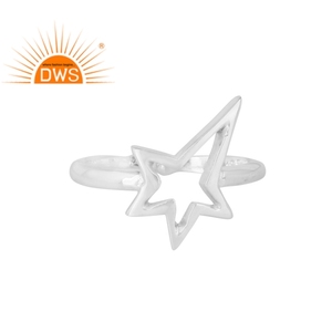 Bague scintillante en argent Sterling 925, Design étoile, bijouterie Fine, anneaux pour filles, tendance, fabrication de bijoux - Product Image 1