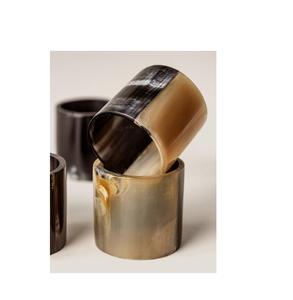 การออกแบบที่หรูหราธรรมชาติฮอร์นผู้ถือแหวนผ้าเช็ดปากสี่เหลี่ยมผืนผ้ารอบรูปร่างสำหรับโรงแรมร้านอาหารและตารางงานแต่งงานในราคาที่ดีที่สุด - Product Image 1