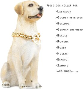 <span class=keywords><strong>Collar</strong></span> de cadena de perro dorado pesado <span class=keywords><strong>Collar</strong></span> de acero inoxidable para mascotas <span class=keywords><strong>Collar</strong></span> de entrenamiento Choke <span class=keywords><strong>Dog</strong></span> Metal - Product Image 6
