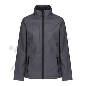 Chaqueta Softshell personalizada de alta calidad para mujer, cuello alto, nuevo diseño, impermeable, a prueba de viento, transpirable, para exteriores, con cremallera ligera - Product Image 4