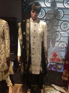 Costume de marié SHERWANI indien avec broderie lourde pour hommes, article de mode, saison de mariage, vente en gros - Product Image 5
