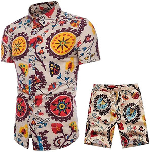 Ensemble deux pièces pour hommes, survêtement d'été décontracté en coton et Polyester, sur mesure, tendance - Product Image 4