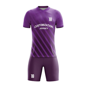 Nieuwe Meerkleurige Voetbalkleding Sublimatie Printing Jersey En Korte Broek Set Bulk Groothandel Team Sportkleding - Product Image 4