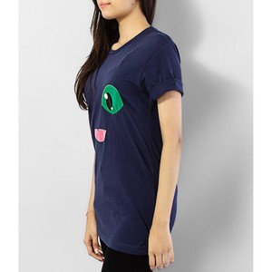 T-shirt manches courtes, à col ras du cou, en coton, pour femmes, avec matériau de haute qualité et service d'impression personnalisé - Product Image 2