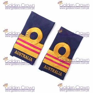 Alta calidad Royal Australian Teniente Comandante Slip-On Charretera Tamaño personalizado 3D Insignias bordadas-Venta al por mayor - Product Image 2