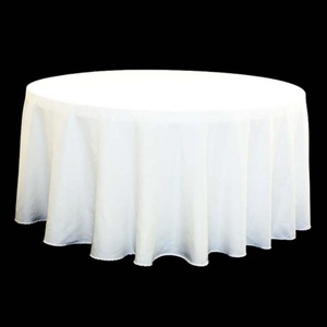 120 Inch Polyester Vòng/Vuông Đồng Bằng Màu Trắng 100% Rắn Màu Trắng Khăn Trải Bàn Tùy Chỉnh Vải Lanh Bảng Vải Từ Ấn Độ Jaipur - Product Image 3