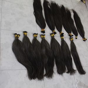 100% extensions de cheveux indiens vierges non transformés doux attachés à la main style de vague naturelle cheveux bruts du vendeur Remi Hair - Product Image 4