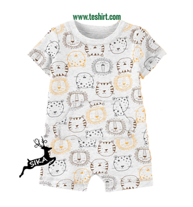 Combinaison en coton pour bébés, vêtements écologiques, à manches courtes, pour nouveau-né, barboteuse en fibre de bambou, - Product Image 1