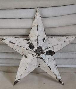 Decoración de pared colgante de estrella de Granero Amish de Metal rústico lavado blanco de 74cm para Año Nuevo chino hogar nuevo - Product Image 1