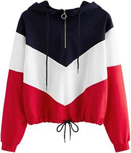 2022 dernières femmes Style universitaire haut court à capuche Unique veste respirante réversible avec Logo personnalisé col montant taille XL - Product Image 2