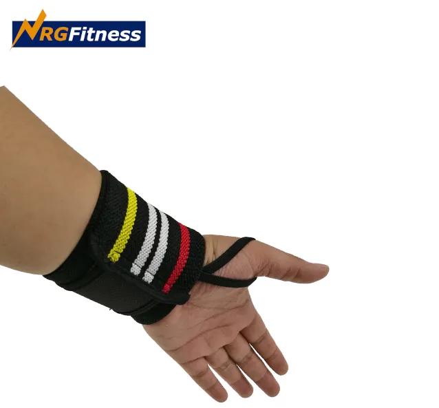 Weight lifting wrist wrap support brace for exercise and fitness