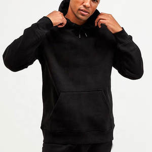 Conjunto de chándal con capucha y forro polar para hombre, jersey de chándal con forro polar de color negro, 450 gsm - Product Image 4