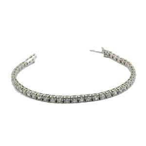 Bracelet de tennis de luxe en argent sterling 925 bijoux en pierres précieuses fines avec CZ pour femme pour fête ou cadeau fabriqué par Zircon - Product Image 1