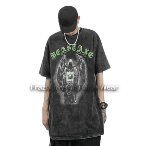 Camiseta unisex con lavado ácido para hombre, diseño personalizado con logotipo para deportes de verano y ropa de gimnasio, ropa deportiva para hombre - Product Image 1