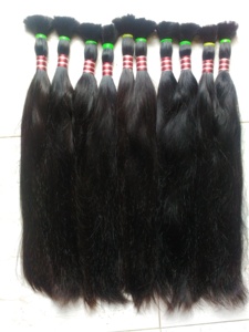 Cabello humano sin trama vendedor indio rizado templo Virgen sin procesar al por mayor - Product Image 2