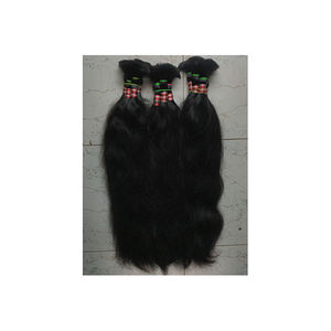 Cabello humano liso Remy indio Virgen sin procesar para trenzas - Product Image 1